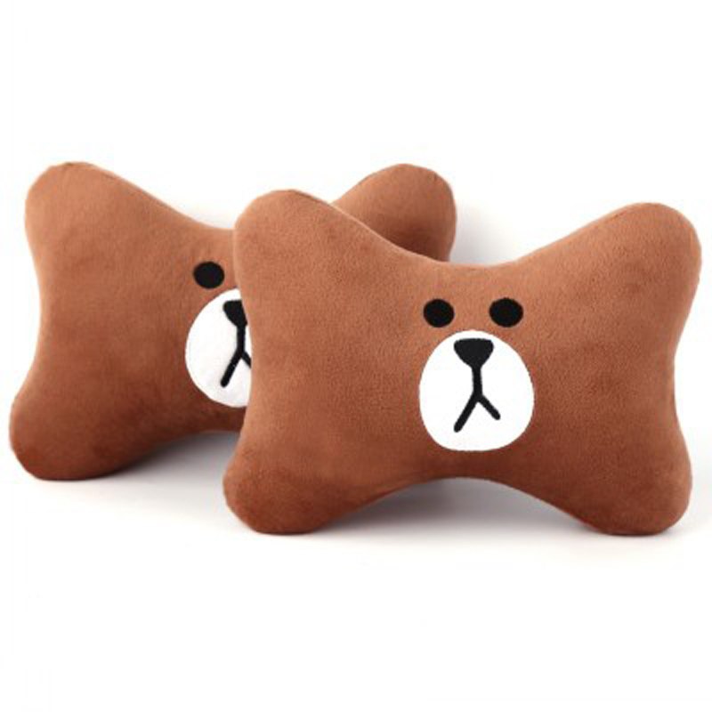 Cute Bear Car Neck Pillow – Comfortable Headrest Support