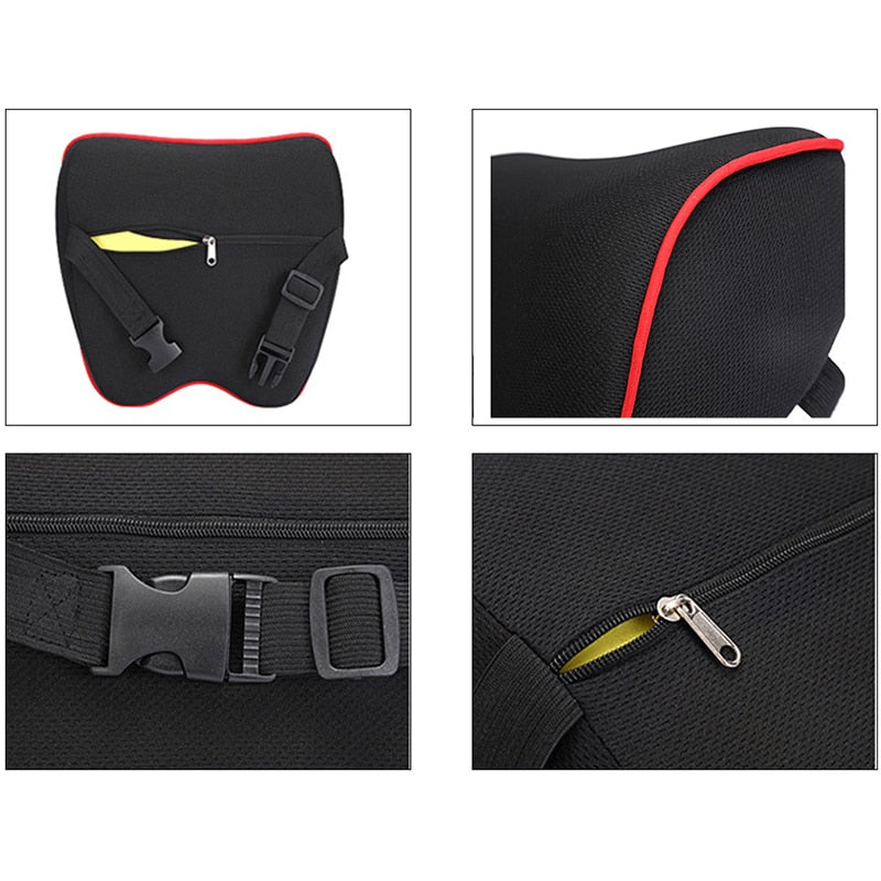 Car Neck Support Pillow – Memory Foam Headrest Cushion