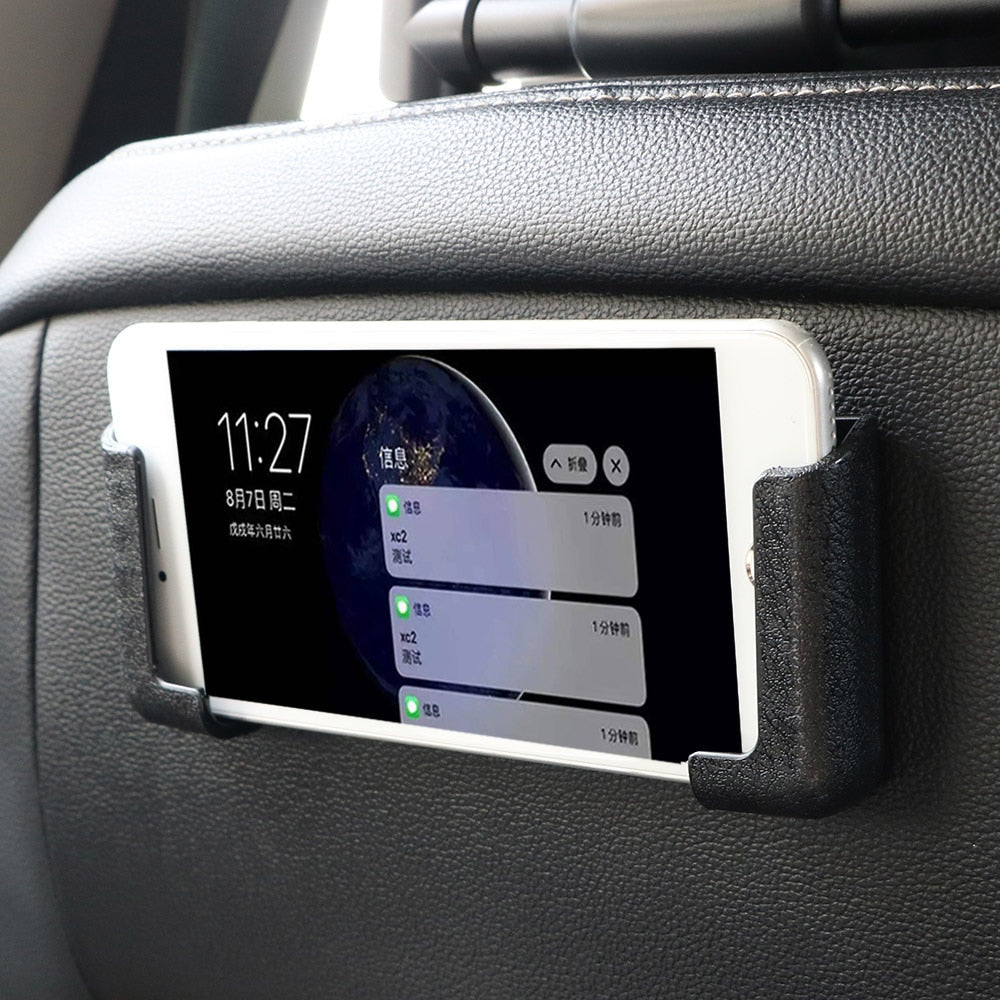 Universal Leather Car Headrest Tablet/iPad Holder