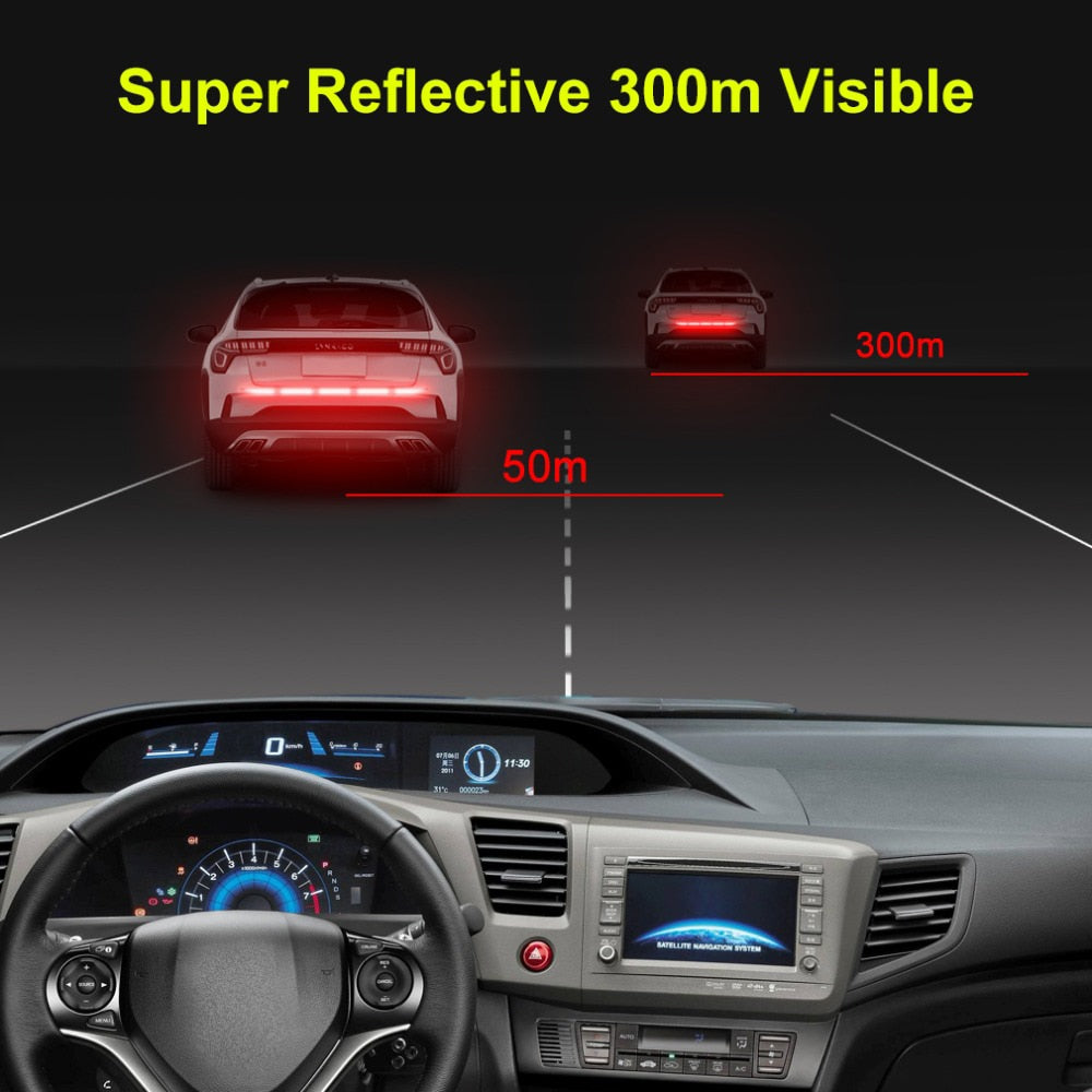 5PCS Car Reflective Warning Stickers – High-Visibility Safety Reflector Tape