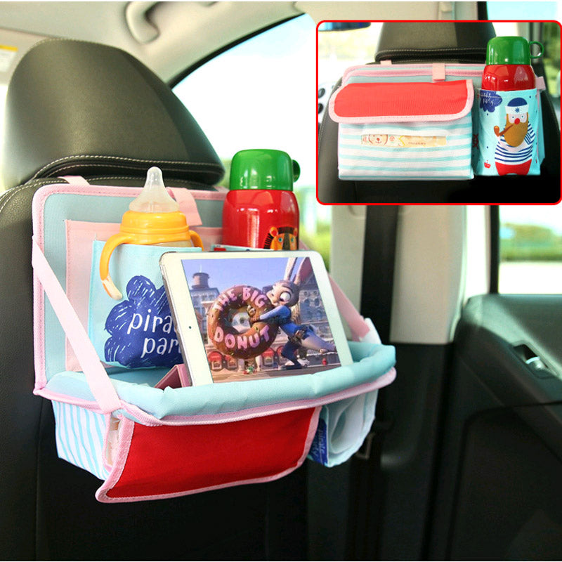 Baby Car Seat Back Organizer with Tablet Holder – Travel Storage Bag