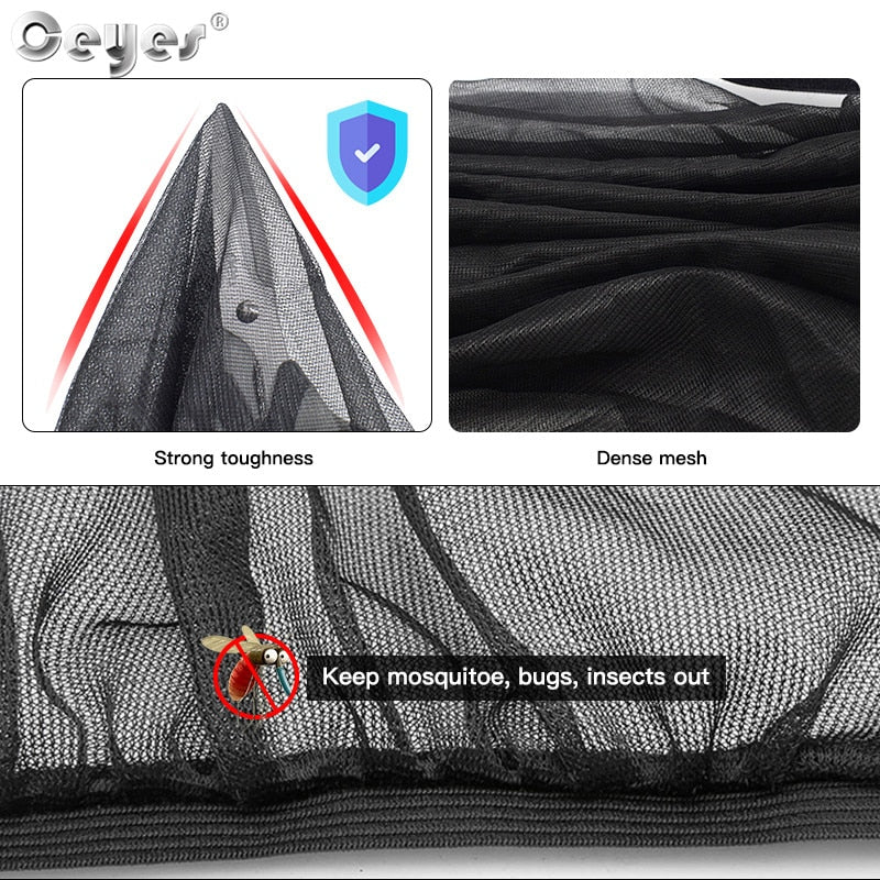 2PCS Car Side Window Sun Shades – UV Protection Mesh Curtains