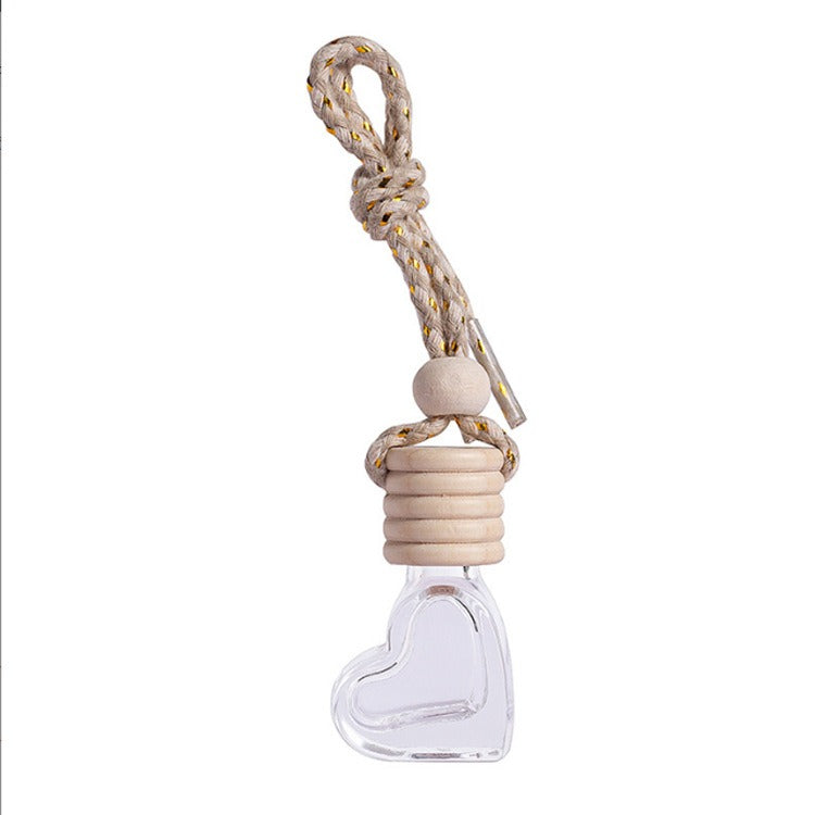 Car Perfume Pendant – Refillable Glass Scent Bottle