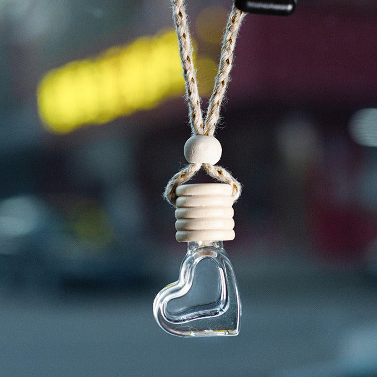 Car Perfume Pendant – Refillable Glass Scent Bottle