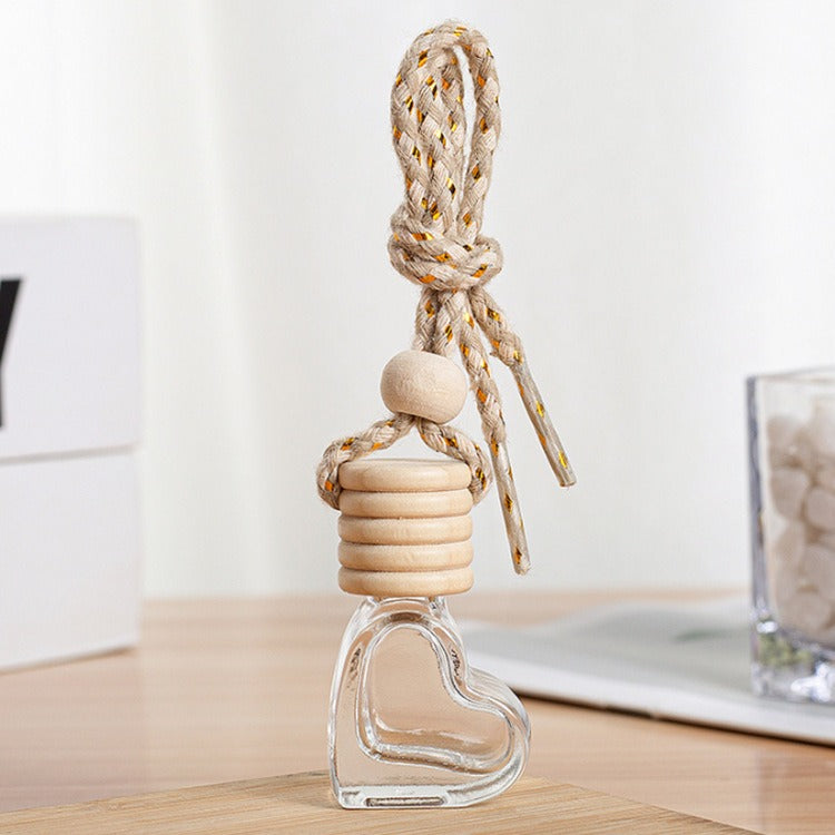 Car Perfume Pendant – Refillable Glass Scent Bottle