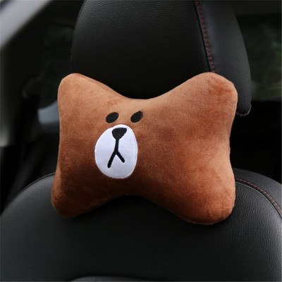Cute Bear Car Neck Pillow – Comfortable Headrest Support