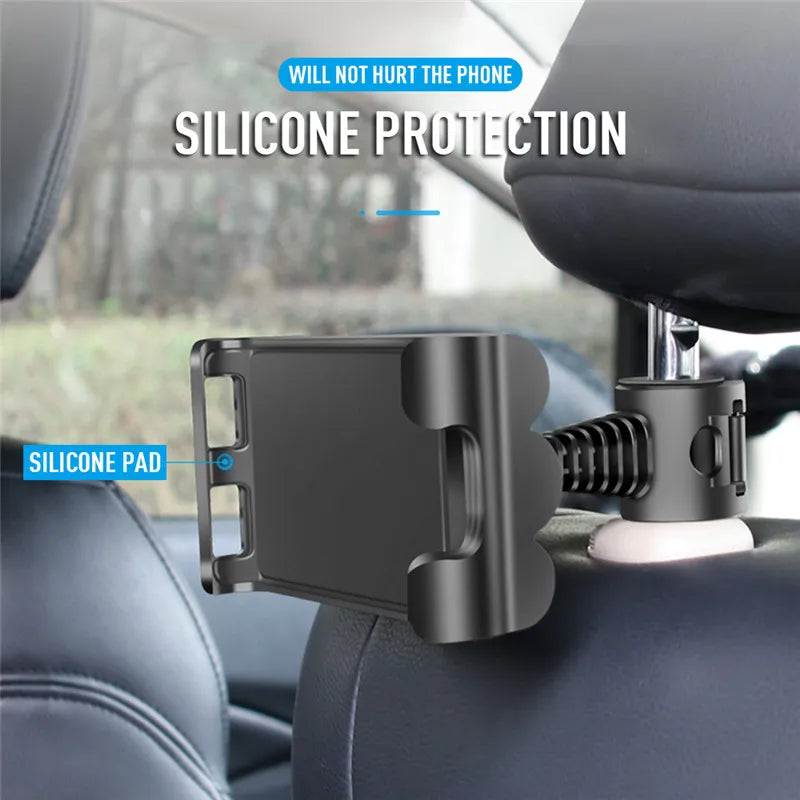 Car Headrest Tablet & Phone Holder – 4–11"